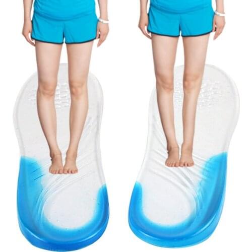 Transparent Gel Insoles For Shoes 7/10 Pad High Heel Massage Insoles Deodorant Non-slip O-leg Orthopedic Insoles Shoes