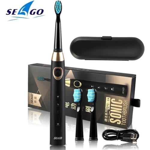 SEAGO E4 Electric Toothbrush Rechargeable Toothbrush Sonic Cleaning Waterproof Men Women Toothbrush 5 Cleaning Modes Brush Tooth