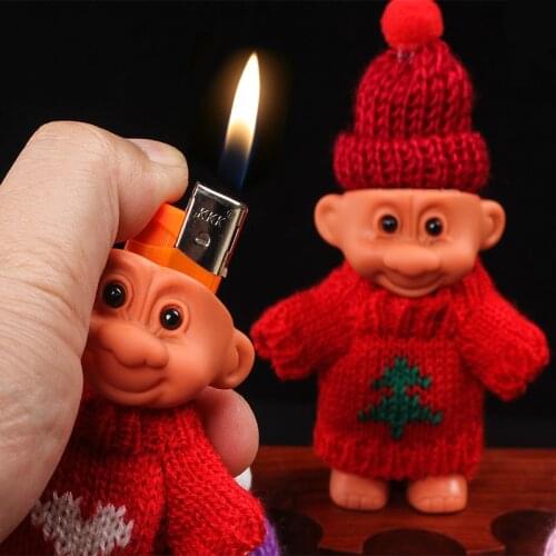 5pcs cute Troll doll Lighter Case Holder Silicone Lighter Sleeves Smoking Accessories (lighter not include) Fits Most Lighters