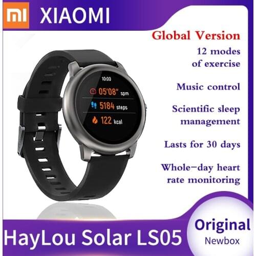 YouPin Haylou Solar LS05 Smart Watch Sport Heart Rate Sleep Monitor IP68 Waterproof iOS Android Global Version smartwatch