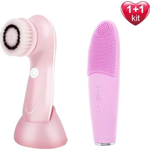 Face Cleaning Brush Deep Cleaning Pore Cleaner Facial Cleanser Face Massage Skin Care Waterproof Vibration Portable Face Cleaner