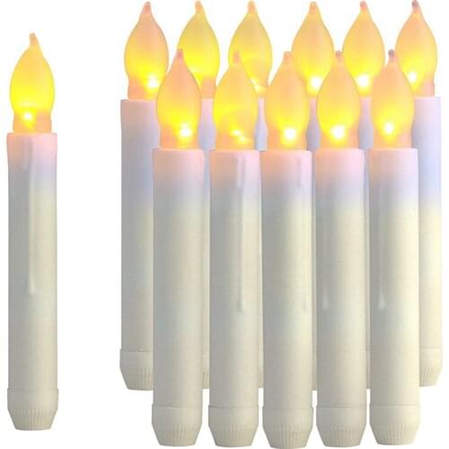 LED Candle Lights Party Candles Christmas Candles Taper Flameless Battery Operated For Birthday Wedding Decorations Supplies
