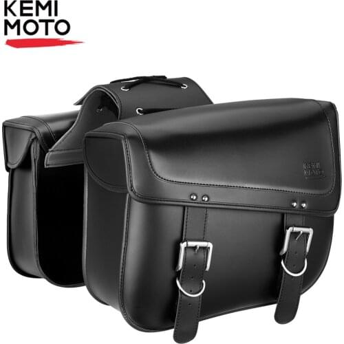 Motorcycle Bag Waterproof Saddlebag Luggage Bag PU Leather Universal Touring For Shadow vt1100 For vulcan For Sportster XL 883