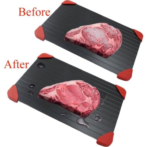 Magic Fast Defrost Tray Metal Plate Defrosting Tray Safe Fast Thawing Meat Fish Sea Food Kitchen Cook Gadget Tool 0.2CM/0
