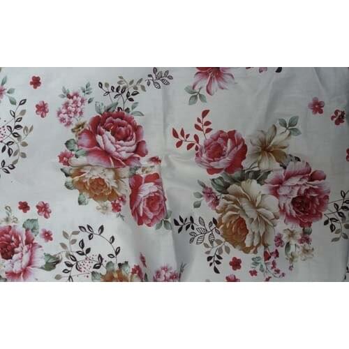YY DIY On Sale! Romantic Pink & Yellow Rose Flower Printed Cotton Fabric Bedding Quilting Cloth Patchwork Fabric