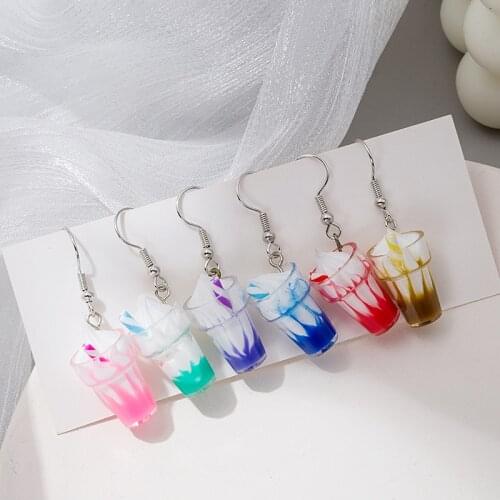 2021 Trend Ice Cream Ice Cream Cute Earrings for Women Girls Statement Funny Creative Small Hanging Earring Food Pendant Jewelry