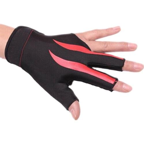 1PC Billiard Glove Left Hand Half Finger 3-Finger Stretchable Nylon Pool Cue Shooter Glove Snooker Glove Billiard Accessories