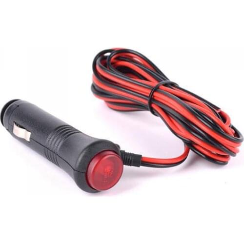 2pcs 3m 12V 24V Car Cigarette Lighter Power Supply Cord Connector Switch