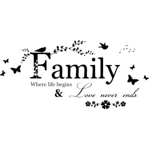 Promotion! Removable Wall Decal Art Sticker Mural Home Living Room Decor Family Words