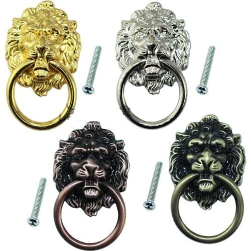 66*40*15mm Antique high-grade brushed lion head handle Cabinet wardrobe door handle home improvement hardware handle