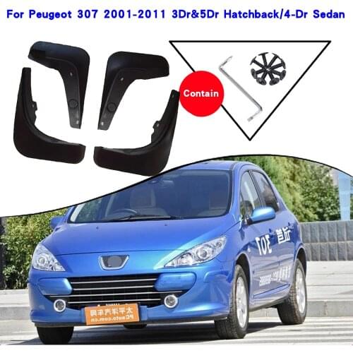 Car Fender Accessories For Peugeot 307 307SW 2001-2011 Mudguards Splash Guards Fender Mudflaps Car Fender Mud Flaps