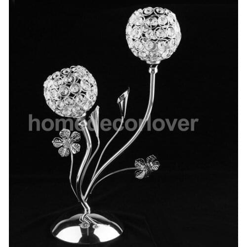 Shining Crystal Candle Tea Light Holder Cafe Table Centerpiece Wedding Gifts Home Decor