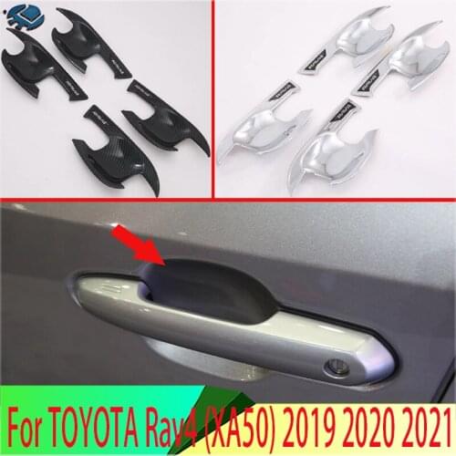 For TOYOTA Rav4 XA50 2019 2020 Decorate Accessories Door Handle Bowl Cover Cup Cavity Trim Insert Catch Molding Garnish