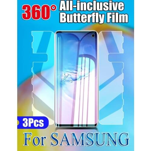 For Samsung S21 S20 Butterfly Hydrogel Film Galaxy Note 20 Ultra 10 Plus Screen Protector S10 Quantum All Front Back Camera Edge