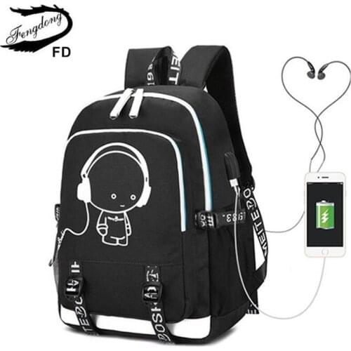 Fengdong high school bags for boys girls waterproof large capacity travel bagpack student sport backpack kids schoolbag book bag
