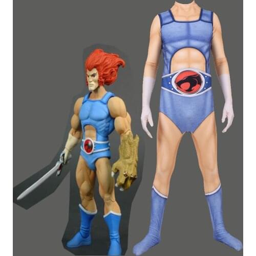 Adults Kids Thundercats Lion-O Cosplay Costume Men Boys Male Superhero Zentai Suit Halloween Bodysuit
