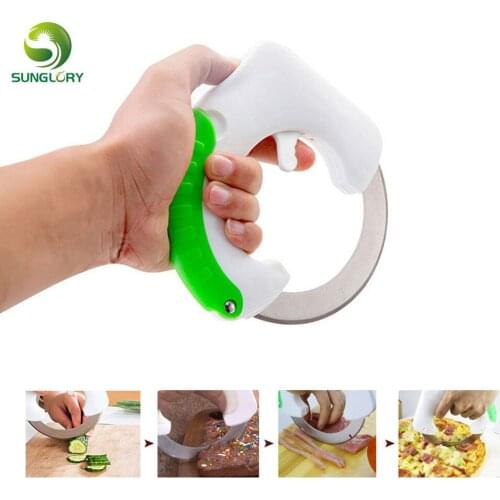 Multifunctional Stainless Steel Circular Knife Annular Cutter Rolling Vegetable Choppers Meat Slicer Pizza Cutter Kitchen Knife
