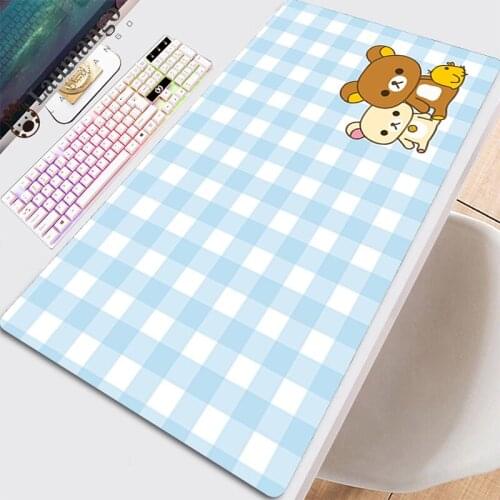 Desk Pad Mouse Mousepad Anime Mouse Mats Gamers Accessories PC Gamer Large Mouse Mat Gaming Keyboard Mausepad Kawaii Korilakkuma