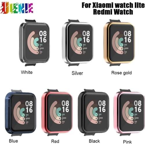 Electroplated TPU All-inclusive Protective Case For Xiaomi Mi Watch Lite Redmi watch Protector Frame Protective Shell Cover
