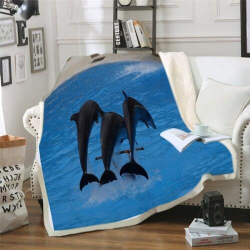 Undersea World Patterns 3D Printed Sherpa Blanket Couch Cover Travel Youth Bedding Outlet Velvet Plush Throw Fleece Blanket
