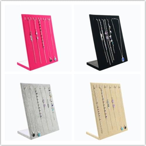 Jewelry Organizer Storage Stand For Dangling Necklace Pendant Decoration Jewelry Display Show Holder Rack 11 Hooks 4 Color