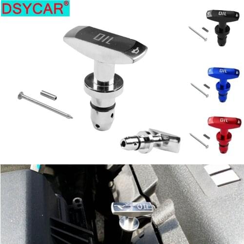 DSYCAR 1Set Aluminum Car Oil Dipstick Pull Handle For Ford For Mustang 1999-2011 Car Oil Caliper Handle 4 Colors New
