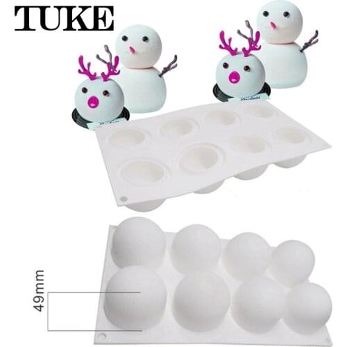 Ball Sphere Silicone Mold Round Cake Chocolate Pastry Bakeware Stencil Pudding Jello Soap Bread Candy Baking Moulds Kitchen