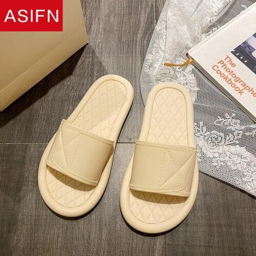 ASIFN Summer Couple Simple Flip Flops Wear Fashionable Slippers Outside Home Women Men Indoor Sandals Slippers Fashion Shoes