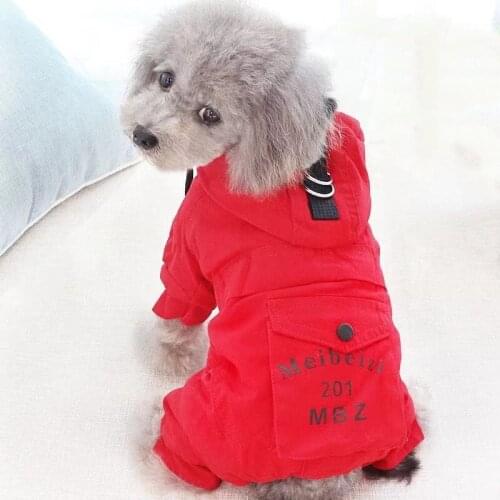 Thicken Warm Dog Clothing Winter Dog Clothes Jumpsuit Coat Jacket Pomeranian Poodle Bichon Schnauzer Costume Pants Puppy Outfits