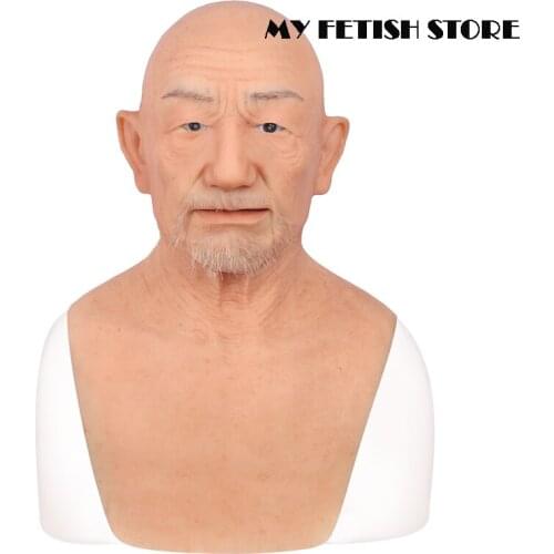 William)Crossdress Full Head Realistic Silicone Old Man Male Disguise Adult Party Masquerade Cosplay PropTransgender Mask
