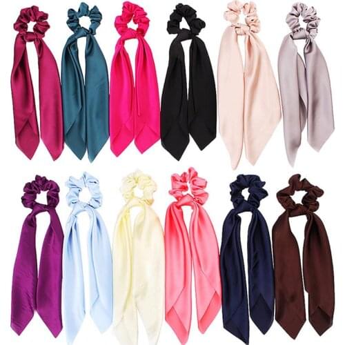 1pc Hair Rope Lady Satin Scarf Hair Scrunchie Fashion Hair Scarf Hair Tie Hair Scarf Scrunchie Hair Accessories For Women Girls
