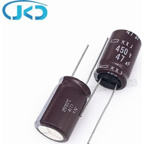 10pcs/Lot 47UF 450V Japan NCC KXJ Series 18*25mm Low ESR Long Life 450V47UF Aluminum Electrolytic Capacitor NIPPON CHEMI-CON