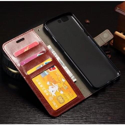 10pcs/lot&Free Shipping High Quality Crazy Horse Wallet Leather Case With Photo Frame Cover For Oneplus 5 for oneplus 3T