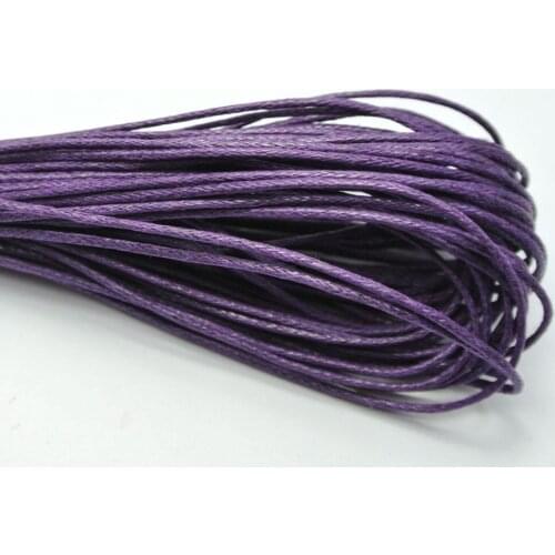100 Meters Purple Waxed Cotton Beading Cord 1mm for Bracelet Necklace