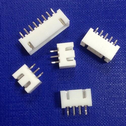 100PCS XH2.54 Spacing Connector 2/3/4/5/6/8/10/12 Pin Straight JST XH Socket Free Shippng