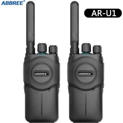2PCS ABBREE AR-U1 Mini Walkie Talkie uhf band Handheld 400-470MHz Radio Communicator 2 Way Radio wln KD-C1 kdc1