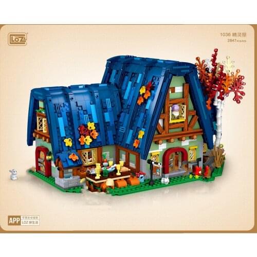 2847PCS LOZ ideas MINI Blocks/Loques forest tree house Fairy tale theme toys Elves Collection Value GIFT Parent child activities