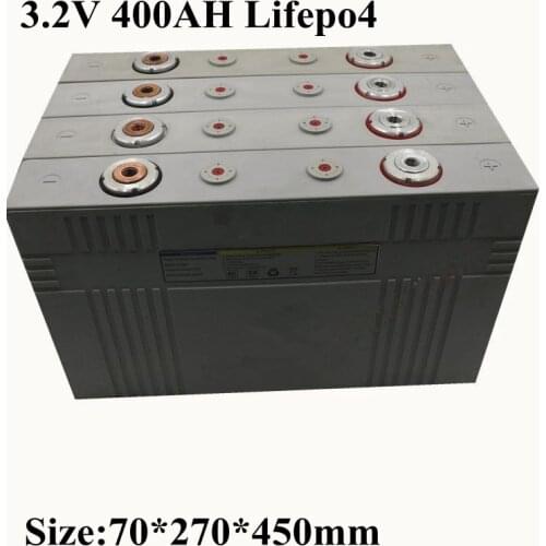 4pcs 3.2V 400Ah 420Ah Lifepo4 Lithium Battery 2C Discharge for 12v 24v Motorhome Electric Boat Stored Energy Battery Pack