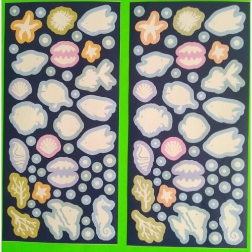 6 packs/box PVC FISH GLOW sticker- DIY Kids / Baby Room Nursery wall kitchen door functional toy hobby living room