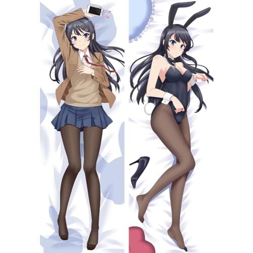 Anime Dakimakura Rascal Does Not Dream of Bunny Girl Senpai Mai Sakurajima Hugging Body Pillow Case Pillow Cover 150cm