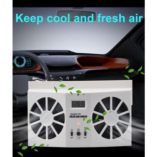 Car Auto Fan Cooling Exhaust Ventilating Fan 2 Portable Cooler Solar Fan Energy Exhaust Vent Air Cooler Conditioner Safe