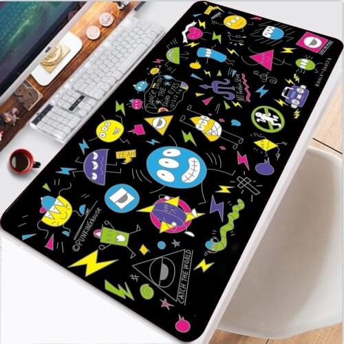 Cartoon Graffiti Design Large Mouse Pad PC Gaming Laptop Gamer Mechanical Keyboards Carpet Rest Desktop Gaming Accessories Mats