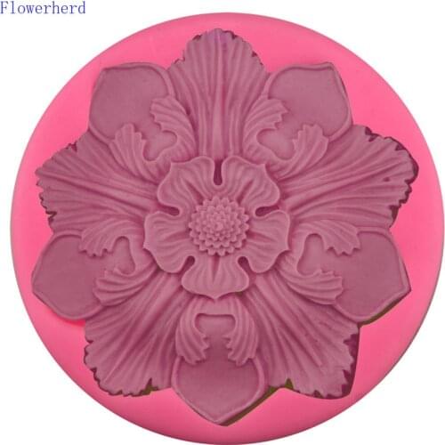 Large Petal Flower Cake Mold Liquid Fondant Silicone Mold Cake Decorating Tools Flexible Silicone Soap Mold DIY Chocolate Mold