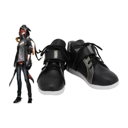Arknights Crownslayer Cosplay Boots Shoes Black Men Shoes Costume Customized Accessories Halloween Party Shoes
