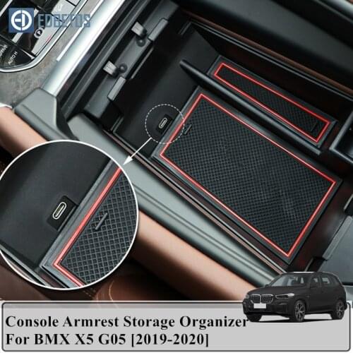 Center Conosle Organizer Tray For BMW X5 G05 2019 2020 Accessories For BMW X5 G05 Armrest Storage Box Container For BMW X5 G05