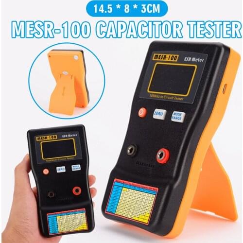 MESR-100 ESR Digital Capacitor Tester High Precision Internal Resistance Ohm Meter Measuring Capacitance Resistance Test Tool