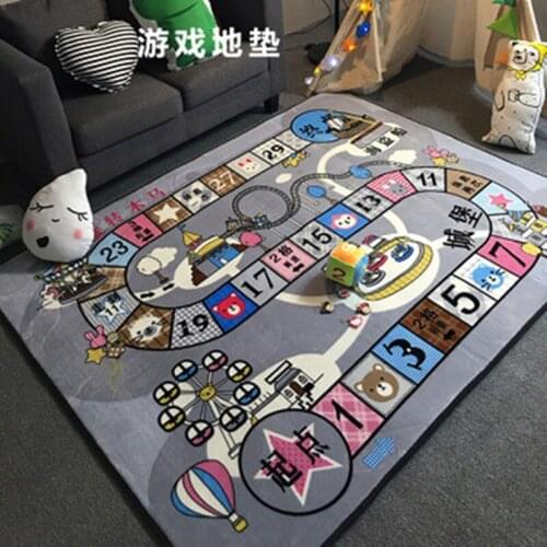 Crystal Cashmere Carpets For Living Room Cartoon Children Bedroom Rugs And Carpets Coffee Table large Area Rug Kids Play Mat