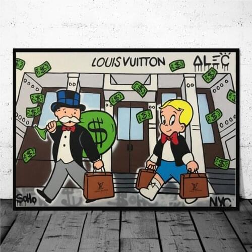 Modern Style Alec Monopoly "Love Is Answer" Canvas Print Picture Painting For Living Room Poster on The Wall Home Cuadros Decor