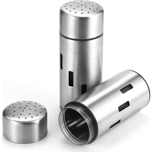 Stainless Steel Lid Condiment Pot Seasoning Box Kitchen Supplies And Materials Saltcellar Kitchen Tools Organizer Tank