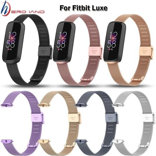 Metal Mesh Band For Fitbit Luxe Stainless Steel Smart Watch Wrist Strap For Fitbit Luxe Replacement Bracelet Loop Belt Correa